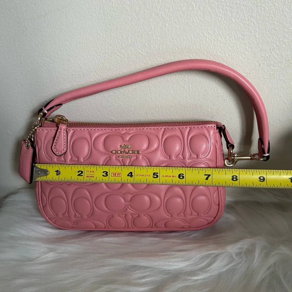 Coach Nolita 19 Pink Quilted Leather Signature C Shoulder Bag Excellent - Picture 9 of 10